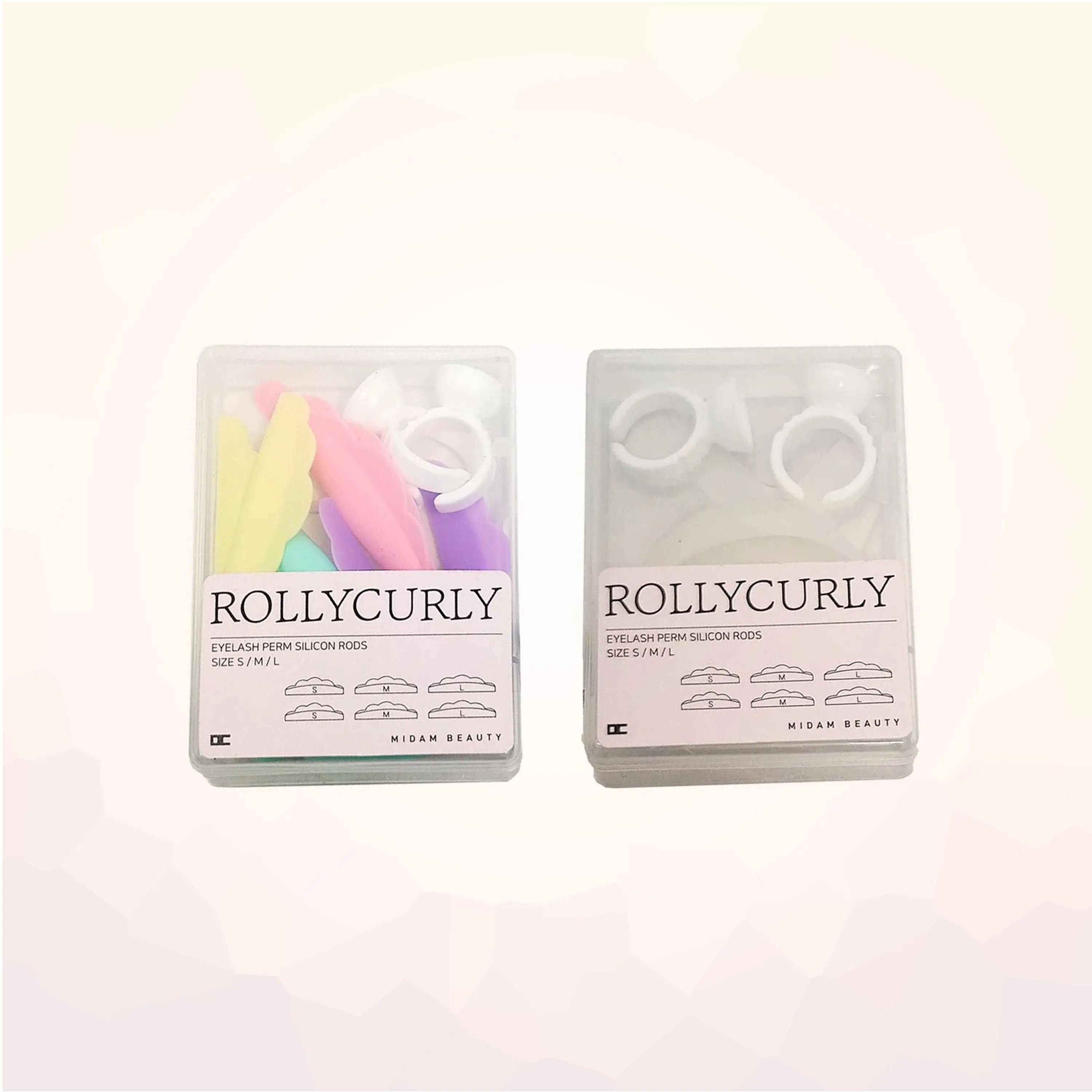 Rolly Curly Eyelash Lifting Rods Set with Glue Rings and Y-Shape Applicator