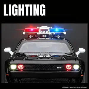 1:32 Scale Police Alloy Car Model Toys Metal Diecasts Vehicle Model with Light Sound Sport Car for Children Collection Gifts