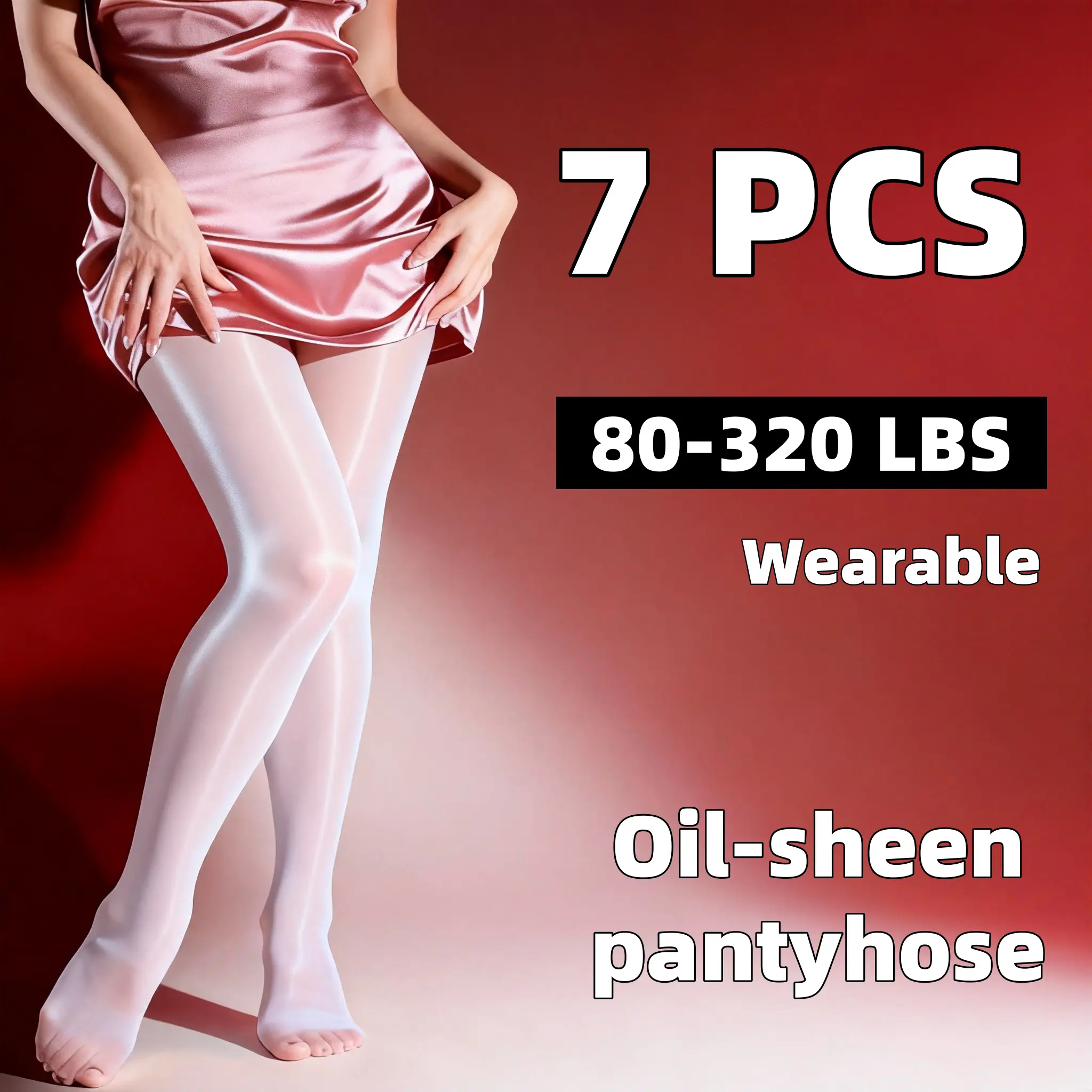 7 Pairs of  Oil-sheen pantyhose sheer stockings lady sexy Stockings for Women, Large Sizes nude tights women pantyhose Black Casual Womenswear brown tights Minimalist Comfort Basic tights rainbow fishnets shimmer  tights mock silk stocking