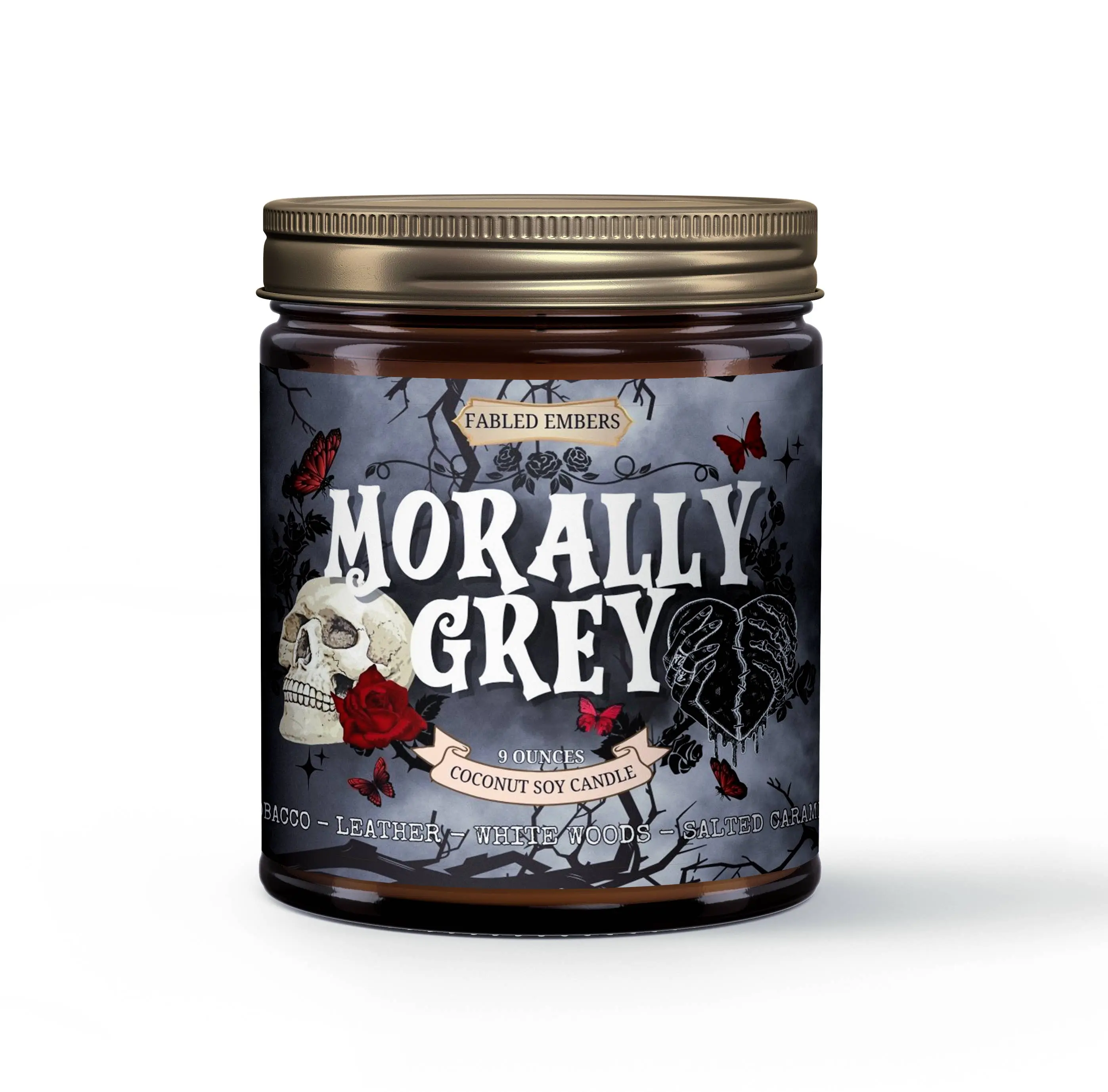 MORALLY GREY Book Lovers 9oz Candle Coconut Soy