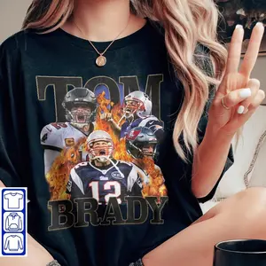 Vintage 90s Graphic Style Tom Brady T-Shirt, Tom Brady shirt, Vintage Oversized Sport Tee