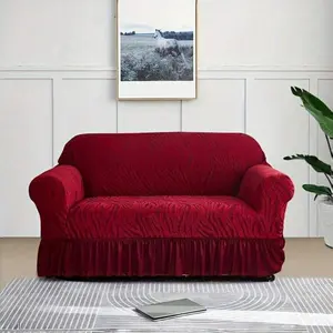 1pc Jacquard Full Coverage Sofa Skirt Texture Sofa Cover, Dust-Proof Outdoor Sofa Protector, Soft Comfortable Home Protection