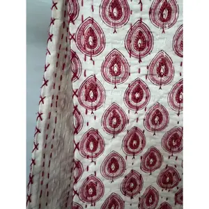 Block Print Cotton Kantha Quilt