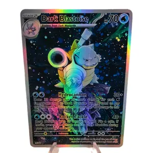 Dark Blastoise Extended Art Holo Custom Collectible Display Art Card