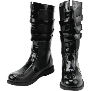 New Punk Gothic Retro Buckle Men's Boots Plus Size Fashionable Footwear for Walking Shoes Boy