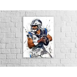 Bryce Young Poster, Carolina Panthers, Gallery Canvas Wrap, Museum-Quality Poster, Wall Art, Man Cave, Kids room, Office