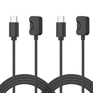 2 Pack USB C Cable for Samsung Galaxy Fit 3 Charger, 3.3ft Magnetic Charging Cable Dock Stand for Galaxy Watch Fit 3 SM-R390 Smartwatch