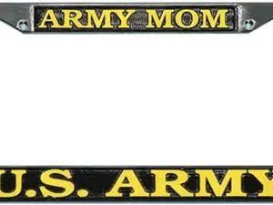 Army Mom Chrome License Plate Frame