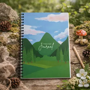 Prayer Journal Notebook | Christian Prayer Journal | Nature Mountain Journal | Faith-Based Notebook | Spiritual Reflection Journal