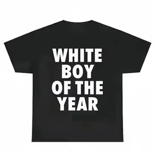 WHITE BOY OF THE YEAR SHIRT -ManMenswear Oversized Tshirt Streetwear CasualClassic Cotton Shortsleeve