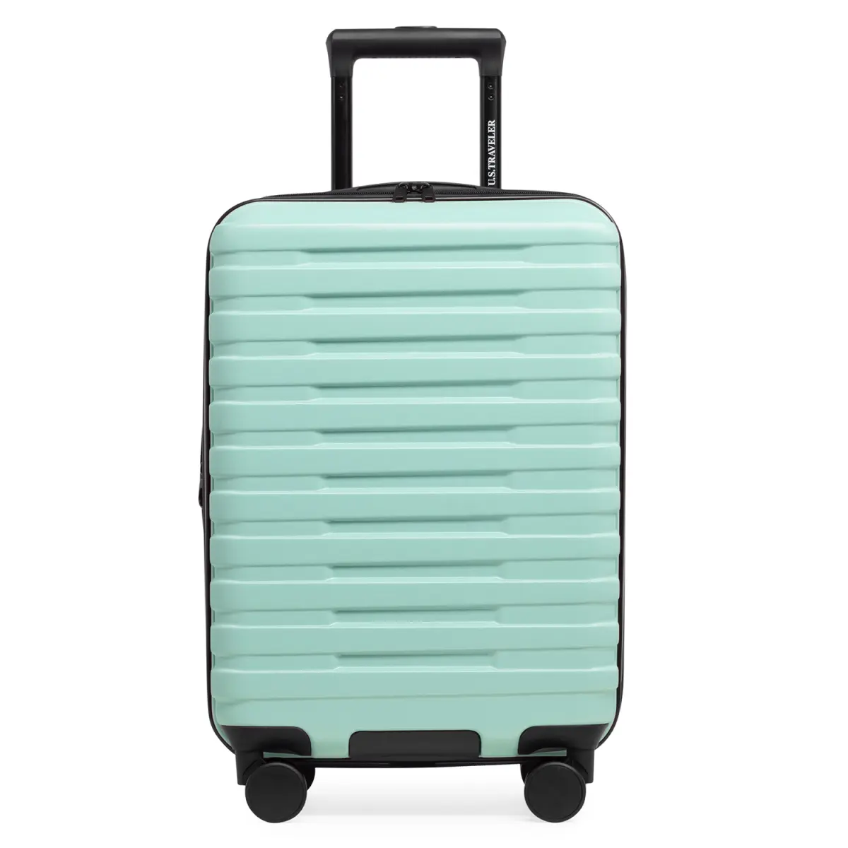 212 MAIN Hard-Sided Clamshell Carry-On Luggage - 22in 360 Rotation 4-Wheel Spinner, Waterproof, USB Port, Top Handle, Adjustable Handle, Airline-Compatible, Mint, 360 Rotation Carry-On Luggage, Four-Wheel Carry-On Luggage