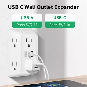 The 9-in-1 intelligent wall-mounted power extender comes with 6 AC sockets, 2 USB and 1 type C interfaces. It is highly suitable for use in both homes and offices.