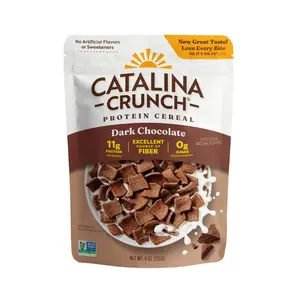 Catalina Crunch Protein Cereal Dark Chocolate 9 oz Excellent Source of Fiber 11g Protein No Artificial Flavors or Sweeteners