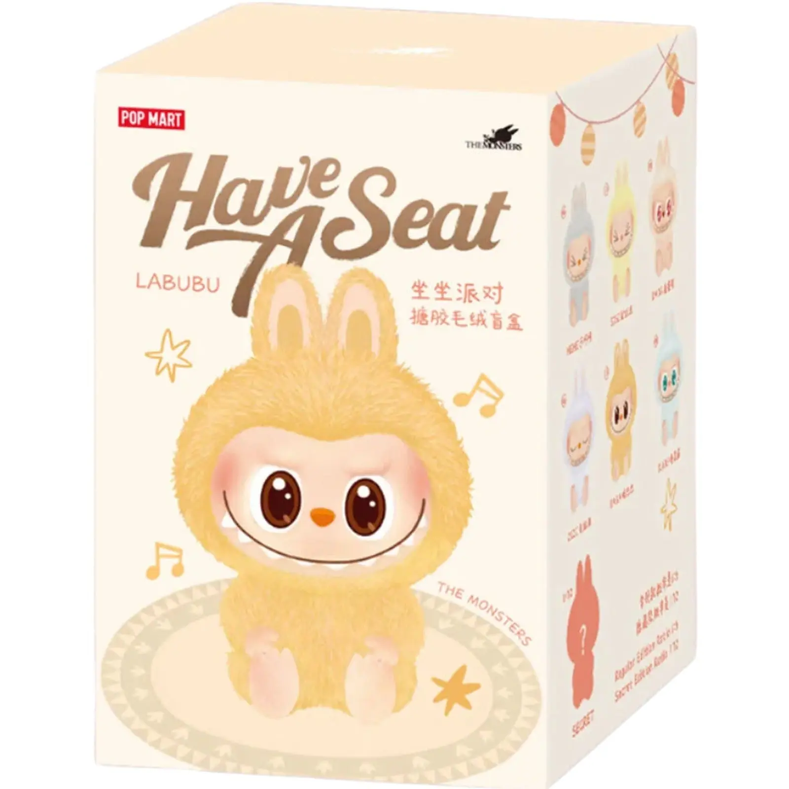 Pop Mart Labubu The Monsters Have a Seat Sealed Vinyl Figure Blind Box - 100% Authenticity Guaranteed, Cool Keychains, Bag Pendant, Guaranteed 6 Pcs, Collectible Item for Art Toy Collectors with 1 Rare Chance for Hehe, Duoduo (Secret), Sealed Box