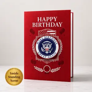 Funny Talking Birthday Card with Sound – 5x7 Musical Greeting Card with Envelope, Real Voice Audio, “Make Birthdays Great Again” Gag Gift for Parents, Friends & Office