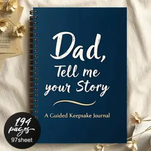Fashion Modern Font Spiral Notebook, Dad Story Sharing Journal, Family Memory Heritage, 1 Piece, Perfect Gift for Fathers