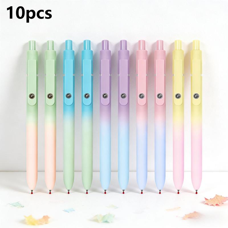 Bleck.Gl Pns 10Pes Cuicd Dy Bek ink Pen Gradin Coler Bnt Rpleab Rofil Bal Pn 07mm Fine Poin atatbl Ne Smuds Smosth itingor Sudints Nses Ofice Bt uslingAeslietieCute School Supplies Gifts for Couples