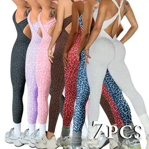 Women's Cross-Back Seamless Sports Yoga Jumpsuit, Ideal for Daily & Outdoor Multi-Scene Yoga