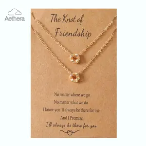 Best Friend Knot Necklace Perfect Birthday Gift for Long Distance Friends 2-Pack 3-Pack Jewelry Women Girls