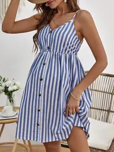 Summer Pregnant Women's Casual Striped Halter Dress, Comfortable and Stylish Maternity Clothing, Perfect for Warm Weather, Summer Maternity Clothes