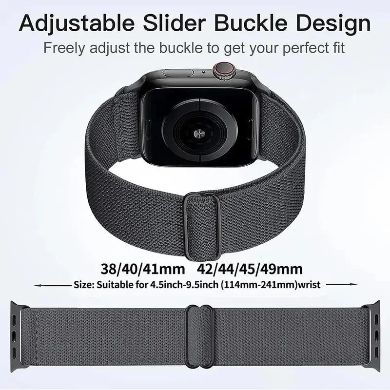 BROULIT 5-Pack Stretchy Nylon Bands Compatible with Apple Watch – Soft Elastic Sport Loop Straps, Breathable Lightweight Adjustable Replacement Wristbands for Ultra 3/2 Series 11/10/9/8/7/SE 38mm-49mm,back to school,back to school haul