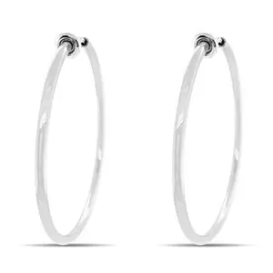 Silver Spring Clip On Hoop Earrings