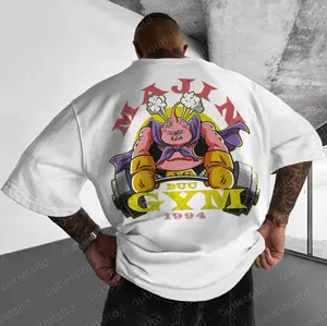 Unisex Dragon Ball Majin Buu Gym T-Shirt, Anime Workout Tee, Manga Fitness Shirt, Majin Buu Lifting Graphic, Dragon Ball Training Top