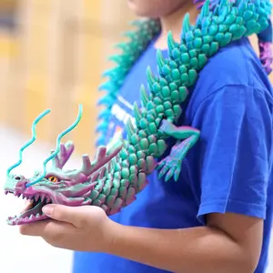 3D printed dragon model toys, flexible joint animal doll statues, home and office desk decorations, holiday surprise gifts Figurine mannequin head