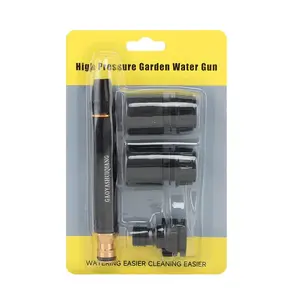 Cross-Border Bestseller Full Metal Garden Watering Gun, Home Gardening Irrigation Sprayer, Car Washing High-Pressure Water Gun Set, High Pressure Nozzle