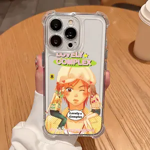 Anime Lovely Complex Phone Case Suitable for iPhone 17 16e 16 15 14 13 12 11 Mini Pro Max Air X XR XSMAX 8 7 Plus Anti Fall Transparent Soft Back Cover