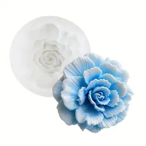 High quality reusable 3D carnation silicone mold - layered petal design, suitable for handicraft, jewelry making, candle making, resin crafts, handmade soap, home decoration - non stick, easy to demold, durable silicone - perfect Mother's Day gift project