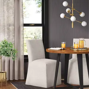 Replacement Slipcover Only for Kay Dining Chair in Performance Textured Weave Flax - Threshold
