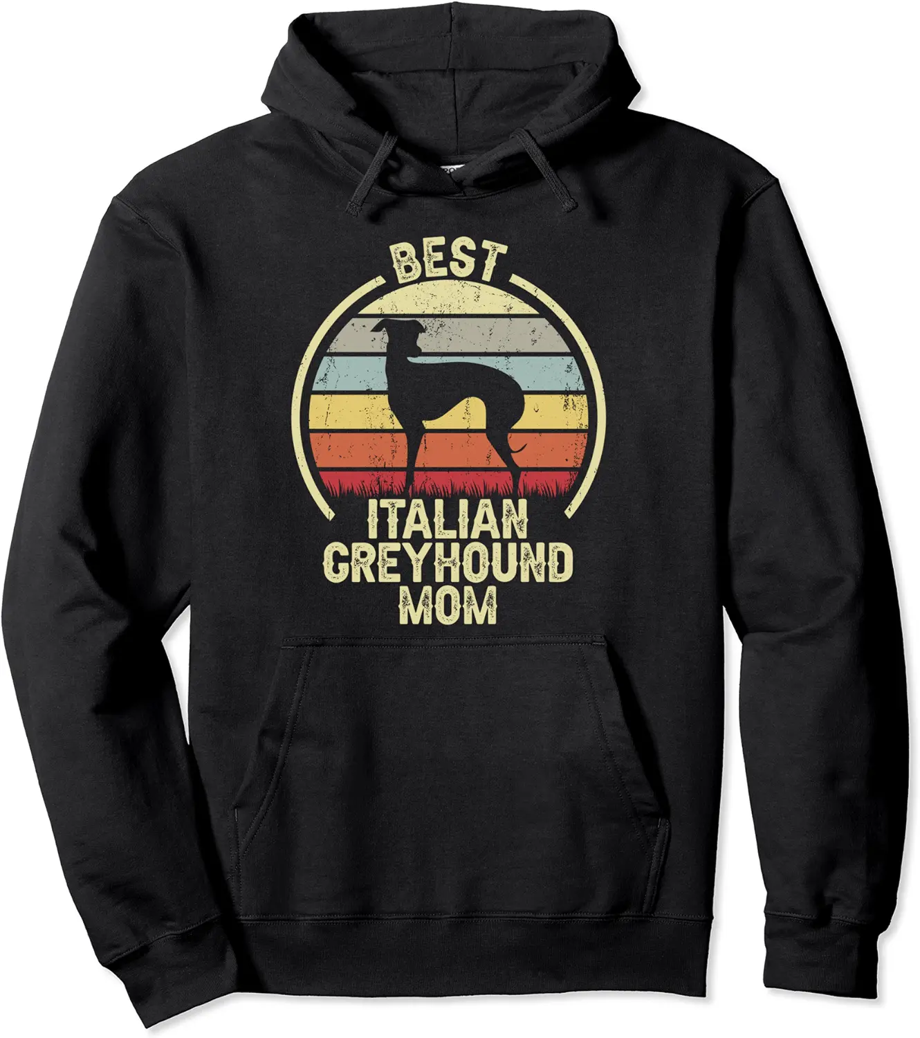 Best Dog Mother Mom - Vintage Italian Greyhound Pullover Hoodie - Anarosavill Shop 78B0BN9R2W7J