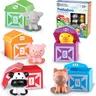 Learning Resources Peekaboo Learning Farm – Set of 5 Animal Finger Puppets for Early Imaginative Play and Language Development, Age 1+, Perfect for Toddlers and Preschoolers