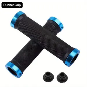 Bicycle Rubber Grips MTB Alloy Lock Bilateral Lock Handlebar Grips Anti Slip Cycling Handlebar Sleeve BMX Bicycle Accessories Outdoor Cycling Accessories