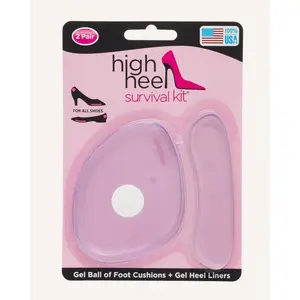 High Heel Survival Kit - Essentials Edition - Gel Cushions and Heel Liners Footwear Shoe