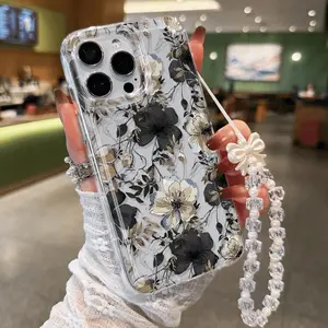 Transparent Rose Pattern Phone Case for iPhone 17 Pro Max/17pro/17/16/16pro/15 Pro Max/13 Pro Max/14 Pro Max, Anti-Drop Shockproof Full Coverage