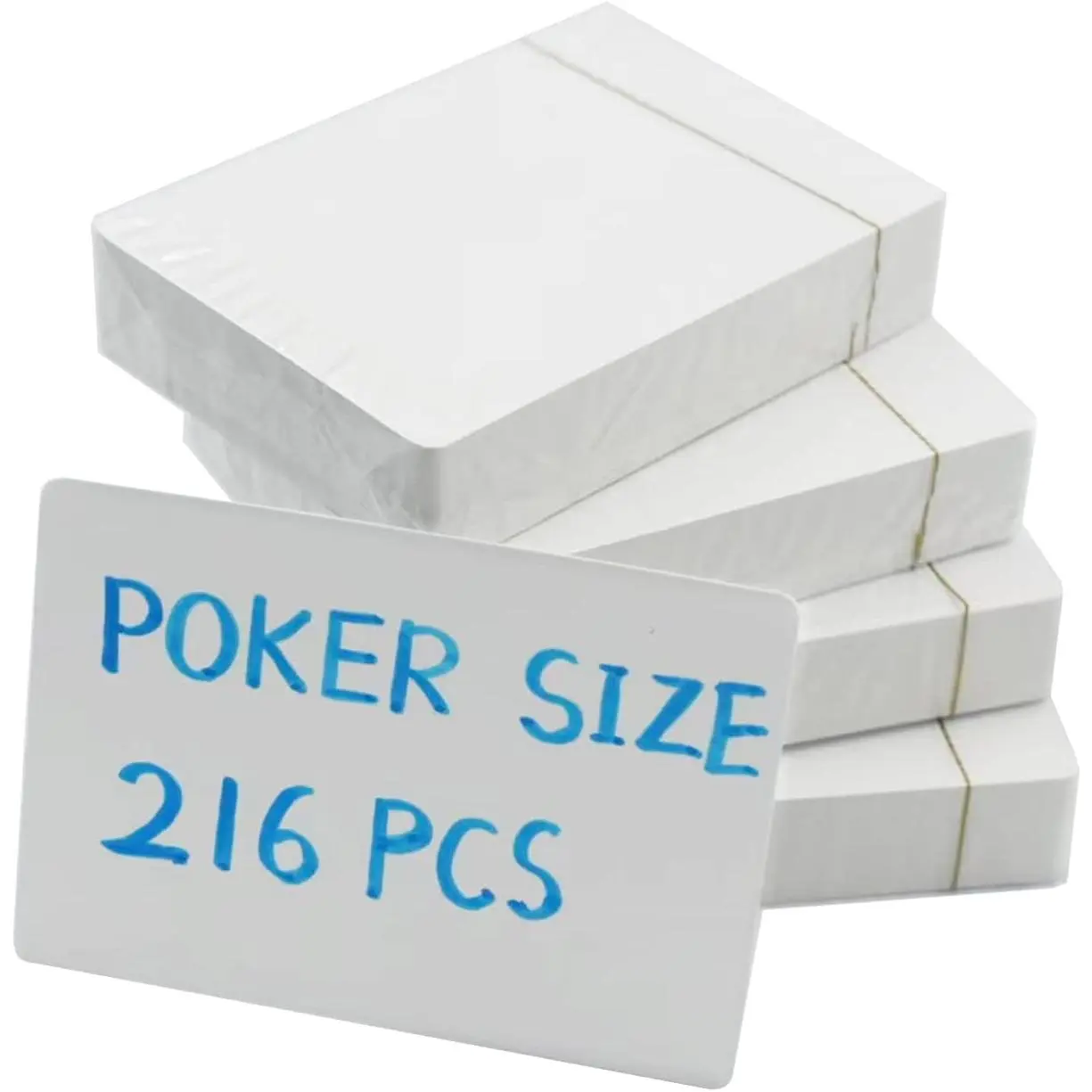 Blank Playing Cards to Write on Poker Size 216PCS Printable Flash Cards for DIY Games High Quality Durable Gloss Finish Rounded Corners 2.5 x 3.5 Inches, Board Games, Index Cards