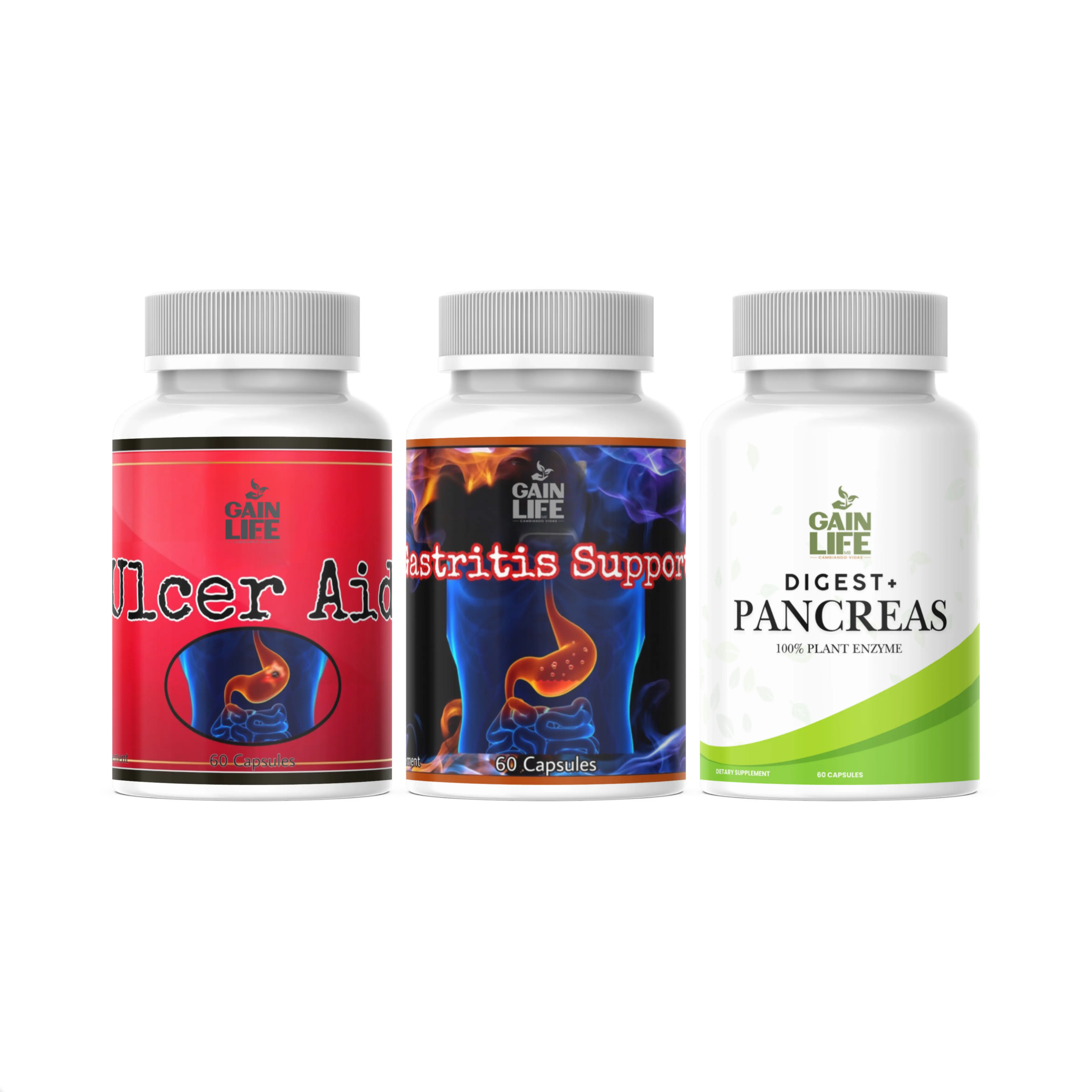 Gain Life Trio Gastritis Support Vitamins Dietary Supplement Gain Life Trio Gastritis Support Vitamins Dietary Supplement