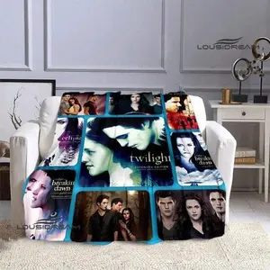 T-Twilight Saga Blanket Throw Bedding Room Decor Flannel E-dward Cullen Vampire Blankets For Bed Sofa Car