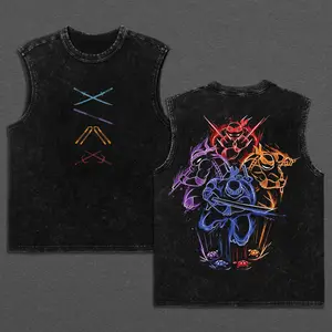 Teenage Mutant Ninja Turtles Print Washed Cotton T-shirt, Vintage Graphic T-shirt Washed For Fans Movie Monster, Design Top Cotton Streetwear T-shirt Clothes Menswear Womenswear