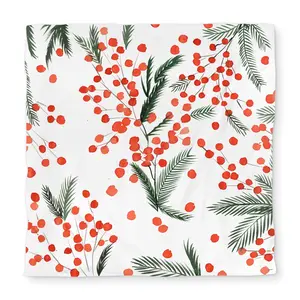360 Stand Queen Size Duvet Cover Set - Mistletoe Leaf Print, Minimalist Green, Breathable Microfiber Face, Festive Vibe, Compatible with Queen Size Bed Comforters, Duvet Cover Sets, Breathable Duvet Set