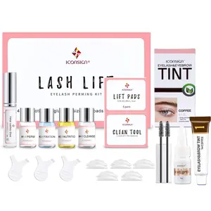 2 in 1 Eyelash Lift & Tint Kit, 1 Set Waterproof Quick Drying Semi-permanent Eyelash Perming & Tinting Kit, Eye Makeup Tool for Home & Salon Use, Cosmetic, Eyebrow Tint Kit
