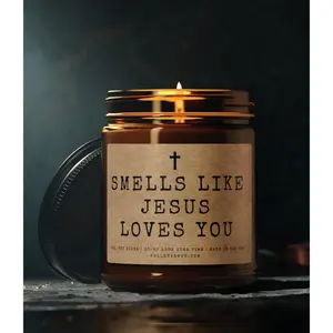 Jesus loves you Christian gifts, Christian Candles, Bible verse gifts, Christian encouragement gifts
