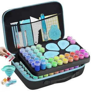 Large Capacity Diamond Painting Bead Storage Box Set, Includes Accessories, Mosaic Pouch, Tools, Art Jewelry Container, 5D Diamond Paint Kit