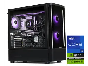 STORMCRAFT Gaming PC SKYHAWK PRO Intel Core i9-14900KF NVIDIA GeForce RTX 5070 Ti – AI Powered 32GB DDR5 6000MHz RGB 2TB NVMe SSD 360mm AIO  850W PSU Windows 11 Home - SP149KFCC-57TN1
