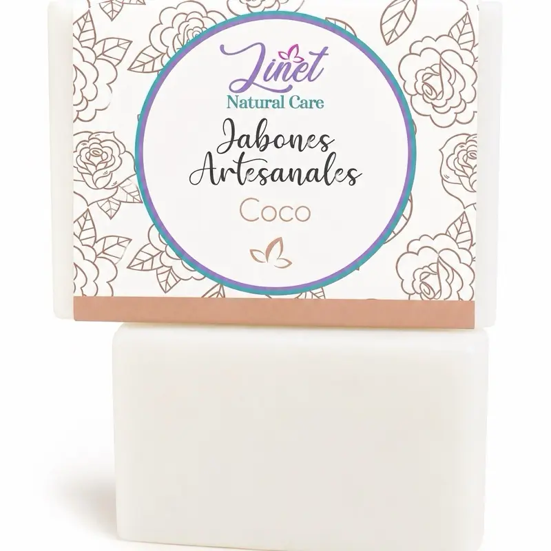 Coconut Soap, Natural Organic Cold-Pressed Bar Soap for Daily Body & Face Cleansing