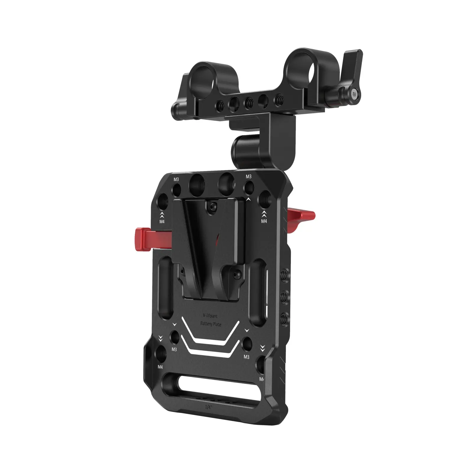 SmallRig V-Mount Battery Plate (2991) - V-Lock Mounting Bracket with 15mm Rod Clamp, 15mm Rod System, Adjustable Arm, Allen Wrench, Twist-Proof Stops, 2 x 1/4-20" Screw (Long) for Camera Power Supply Accessories