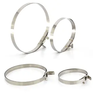 4 Pack Cv Dustproof Clamps Stainless Steel Adjustable Drive Shaft Stretch Duct Clamps, Universal Tightening Pipe Clamp Tool Set