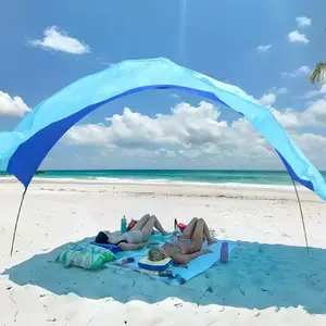 New Classic with Quiet Canopy, The Original Wind-Powered Beach Shade, Provides 150 Sq. Ft. of Shade, Weighs Only 4 lbs, Sets up in 3 Minutes. World's Best Beach Shade.